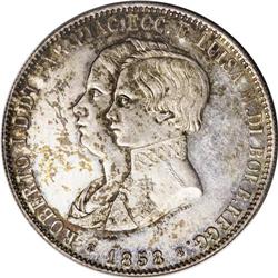 Parma. Roberto di Borboni 5 Lire 1858, 