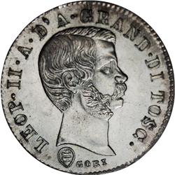 Tuscany. Leopold II 10 Quattrini 1858, 