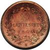 Image 2 : Vittorio Emanuele III bronze 10 Centesimi 1866-H, KM-11 