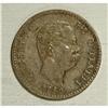 Image 1 : Umberto I silver 50-Centesimi 1889-R, 