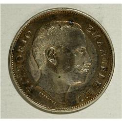 Vittorio Emanuele III silver 1-Lire 1906-R, KM-32, a su 