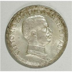 Vittorio Emanuele III pair of silver 2-Lire coins: 1915 
