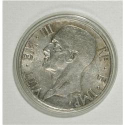 Vittorio Emanuele III silver 5-Lire pair: 1926-R KM-67. 