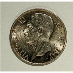 Vittorio Emanuele III silver 5-Lire 1937-R, KM-79, Year 