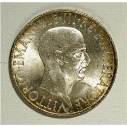 Vittorio Emanuele III silver 10-Lire 1936-R, KM-80, Yea 