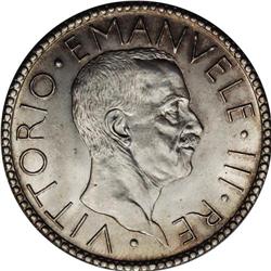 Vittorio Emanuele III silver 20-Lire 1927-R, KM-69, Yea 