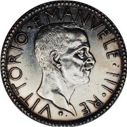 Vittorio Emanuele III silver 20-Lire 1928-R, KM-69, Yea 