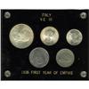 Image 3 : Vittorio Emanuele III 5-piece mint set of types, mostly 