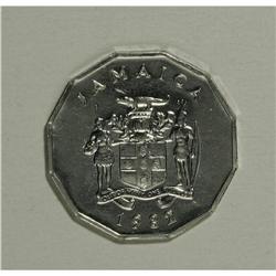 Pair of Aluminum Cent Mules 1982, KM137, two obverses, 