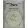 Image 1 : Meiji 4 (1871) 5 Sen 53 Rays, Km-Y6.2, MS62 PCGS. Fully 