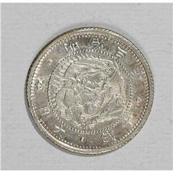 Meiji 3 (1870) 10 Sen, shallow scales, KM-Y2, 