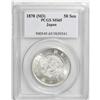 Image 3 : Meiji 3 (1870) 50 Sen, KM-Y4, MS65 PCGS. Brilliant whit 