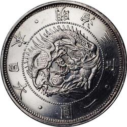 Meiji 3 (1870) 1 Yen Type 1, KM-Y5.1, lightly cleaned U 