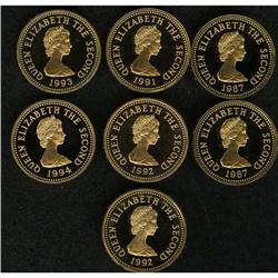Elizabeth II, Proof Gold Pound Assortment, including 19 