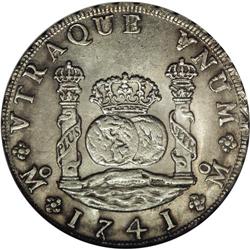 Philip V 8 Reales 1741-Mo MF, KM-103, MS64 NGC, a reall 