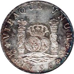 Ferdinand VI 8 Reales 1756-Mo MM, KM-104.2, MS62 PCGS, 