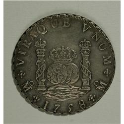 Ferdinand VI 8 Reales 1758-Mo MM KM-104.2, Choice XF, 