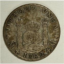 Charles III 8 Reales 1762-Mo MM, KM-105, cross-tip spli 