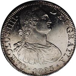 Charles IIII 8 Reales 1793-FM, KM109, fully lustrous UN 