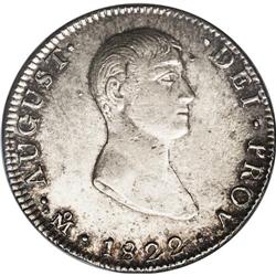 Iturbide 8 Reales 1822-Mo JM, KM-304, attractive XF-AU, 