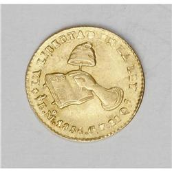 Pair of Hand on Book gold Half Escudos 1856/4-Mo GF, KM 