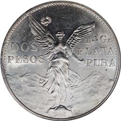 Estados Unidos silver 2 Pesos 1921, KM-462, MS62 NGC, l 