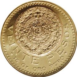 Estados Unidos gold 20 Pesos 1959 (1996), KM-478, SP68 