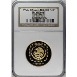 Estados Unidos modern gold 50 Pesos 1996, KM-601, Sacer 