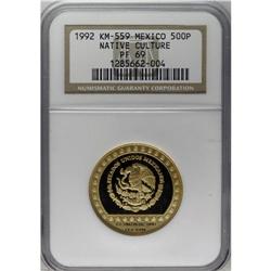Estados Unidos modern gold 500 Pesos 1992, KM-559, Nati 