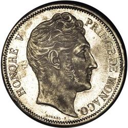 Prince Honore V 5 Francs 1837M, 