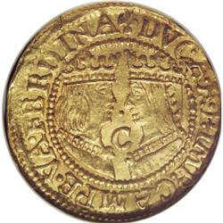 Kampen. Albert and Isabella gold Ducat ND (1590-93), F- 