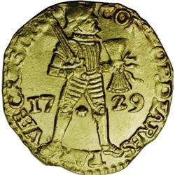 Utrecht. Gold Ducat 1729, F-285, KM7, lustrous and Choi 