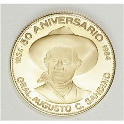 Republic gold 1000 Cordobas 1984, KM52, choice deep cam 