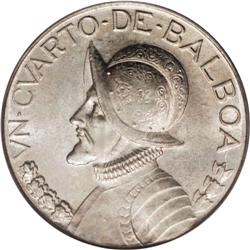 Republic 1/4 Balboa 1934, KM11.1, MS64 PCGS, fully bril 