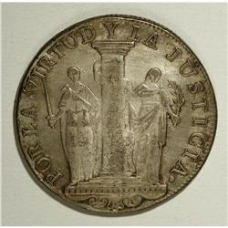 Provisional Republic 8 Reales 1823-JP, KM136, nicely to 