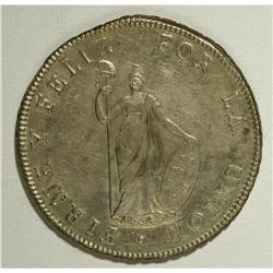 Republic 8 Reales 1825-JM, KM142.1, sharply struck AU, 