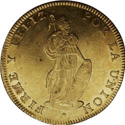 Republic gold 8 Escudos 1833-BoAr Cuzco, KM148.2, super 