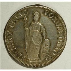 Republic of North Peru 8 Reales 1836-TM Lima, KM155, to 