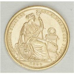 Republic gold 50 Soles 1956, KM230, nice AU-UNC, fully 