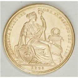 Republic gold 50 Soles 1963, KM230, brilliant UNC, poss 