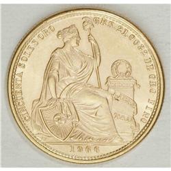 Republic gold 50 Soles 1966, KM230, choice BU. 