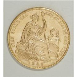 Republic gold 100 Soles 1953, KM231, choice BU, rare da 
