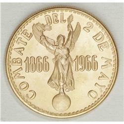 Republic gold 100 Soles 1966, KM251, choice prooflike B 