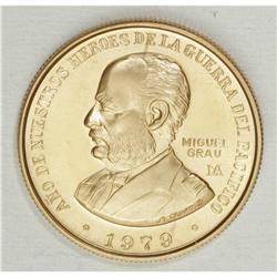 Republic gold 100000 Soles 1979, KM282, superb BU, Migu 