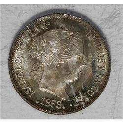Spanish Philippines. Isabella II silver coins: 
