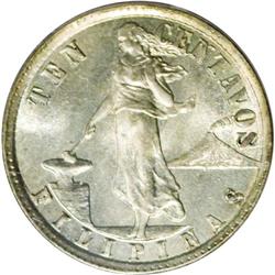 USA Administration 10 Centavos 1913-S, KM-169, MS65 PCG 