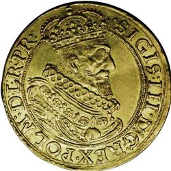 Danzig. Sigismund III gold Ducat 1631-SB, KM5.5, smalle 