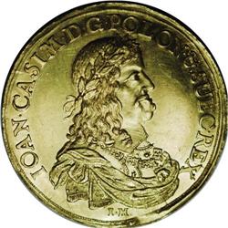 Danzig. Johann Casimir gold 4 Ducat ND IH (1648-69), Fr 