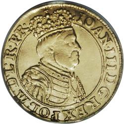 Danzig. Johan III Sobieski gold Ducat 1688/7, KM75.1, F 