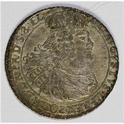 Danzig. August III 18 Groszy 1760 REOE, KM105, toned AU 